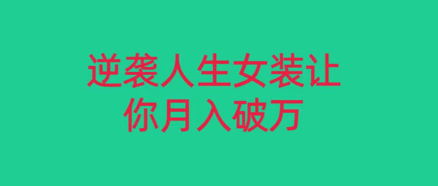 小红书女装无货源月入过万，只要努力就会有成效！-AI学习资源网