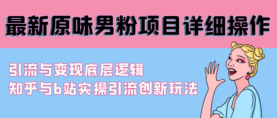 最新原味男粉项目详细操作 引流与变现底层逻辑+知乎与b站实操引流创新玩法-AI学习资源网