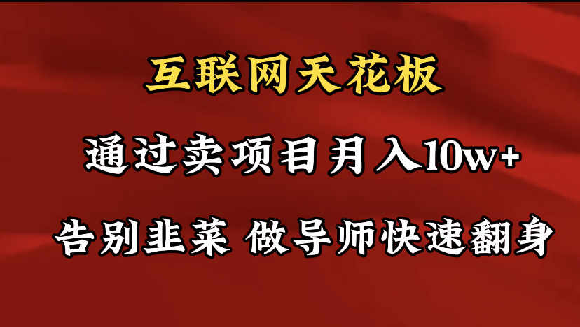 导师训练营互联网的天花板，让你告别韭菜，通过卖项目月入10w+，一定要…-AI学习资源网