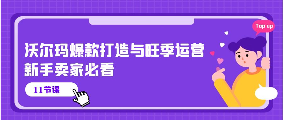 沃尔玛 爆款打造与旺季运营，新手卖家必看（11节视频课）-AI学习资源网