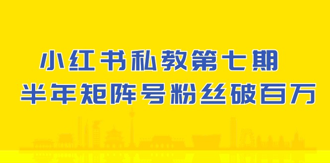 小红书私教第七期，小红书90天涨粉18w，1周涨粉破万 半年矩阵号粉丝破百万-AI学习资源网