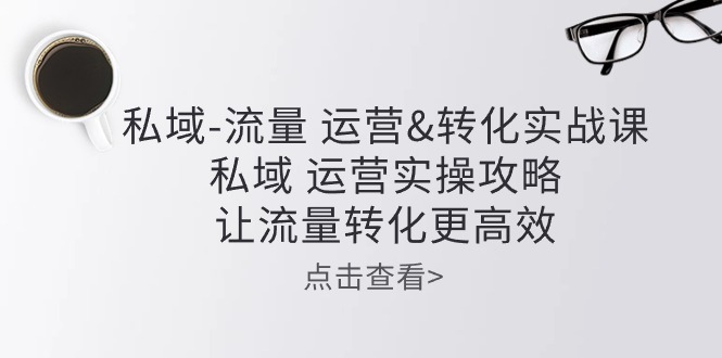 私域流量 运营&转化实操课：私域 运营实操攻略 让流量转化更高效-AI学习资源网