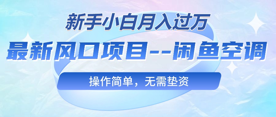 最新风口项目—闲鱼空调，新手小白月入过万，操作简单，无需垫资-AI学习资源网