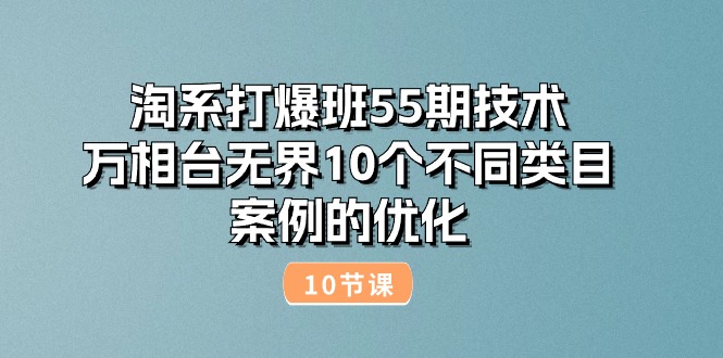 淘系打爆班55期技术：万相台无界10个不同类目案例的优化（10节）-AI学习资源网