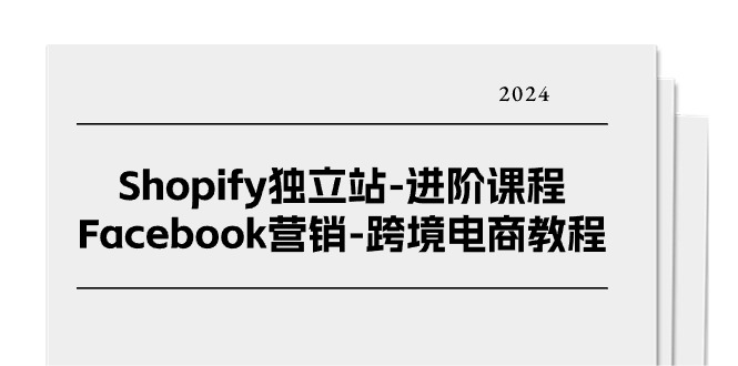 Shopify独立站进阶课程Facebook营销跨境电商教程（25节）-AI学习资源网