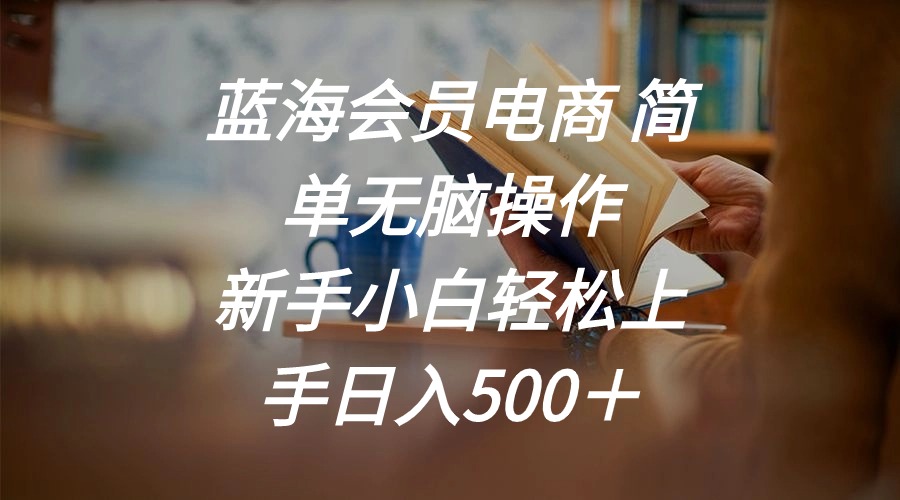 蓝海会员电商 简单无脑操作 新手小白轻松上手日入500＋-AI学习资源网