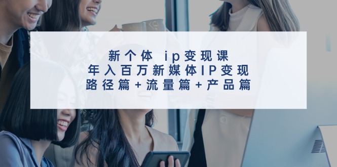 新个体 ip变现课，年入百万新媒体IP变现，路径篇+流量篇+产品篇-AI学习资源网