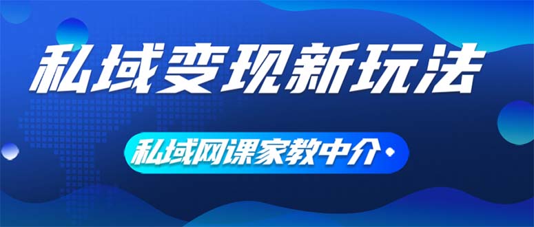 （12089期）私域变现新玩法，网课家教中介，只做渠道和流量，让大学生给你打工、0…-AI学习资源网