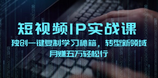 （12193期）短视频 IP实战课，独创一键复制学习秘籍，转战新领域，月赚五万轻松行-AI学习资源网