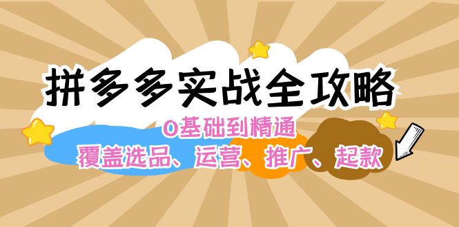 （12292期）拼多多实战全攻略：0基础到精通，覆盖选品、运营、推广、起款-AI学习资源网