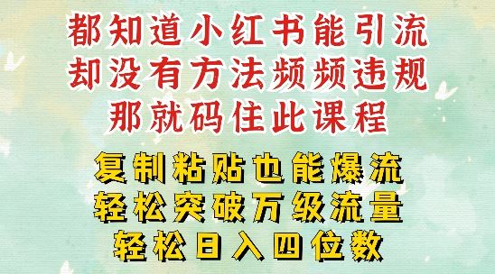 小红书靠复制粘贴一周突破万级流量池干货，以减肥为例，每天稳定引流变现四位数【揭秘】-AI学习资源网