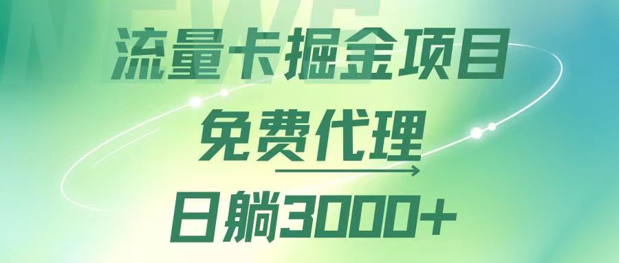 （12321期）流量卡掘金代理，日躺赚3000+，变现暴力，多种推广途径-AI学习资源网