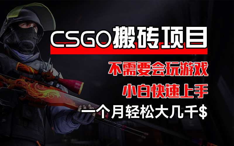 （12332期）CSGO 装备搬砖项目，操作简单，不需要会玩游戏，小白也能快速上手，一…-AI学习资源网