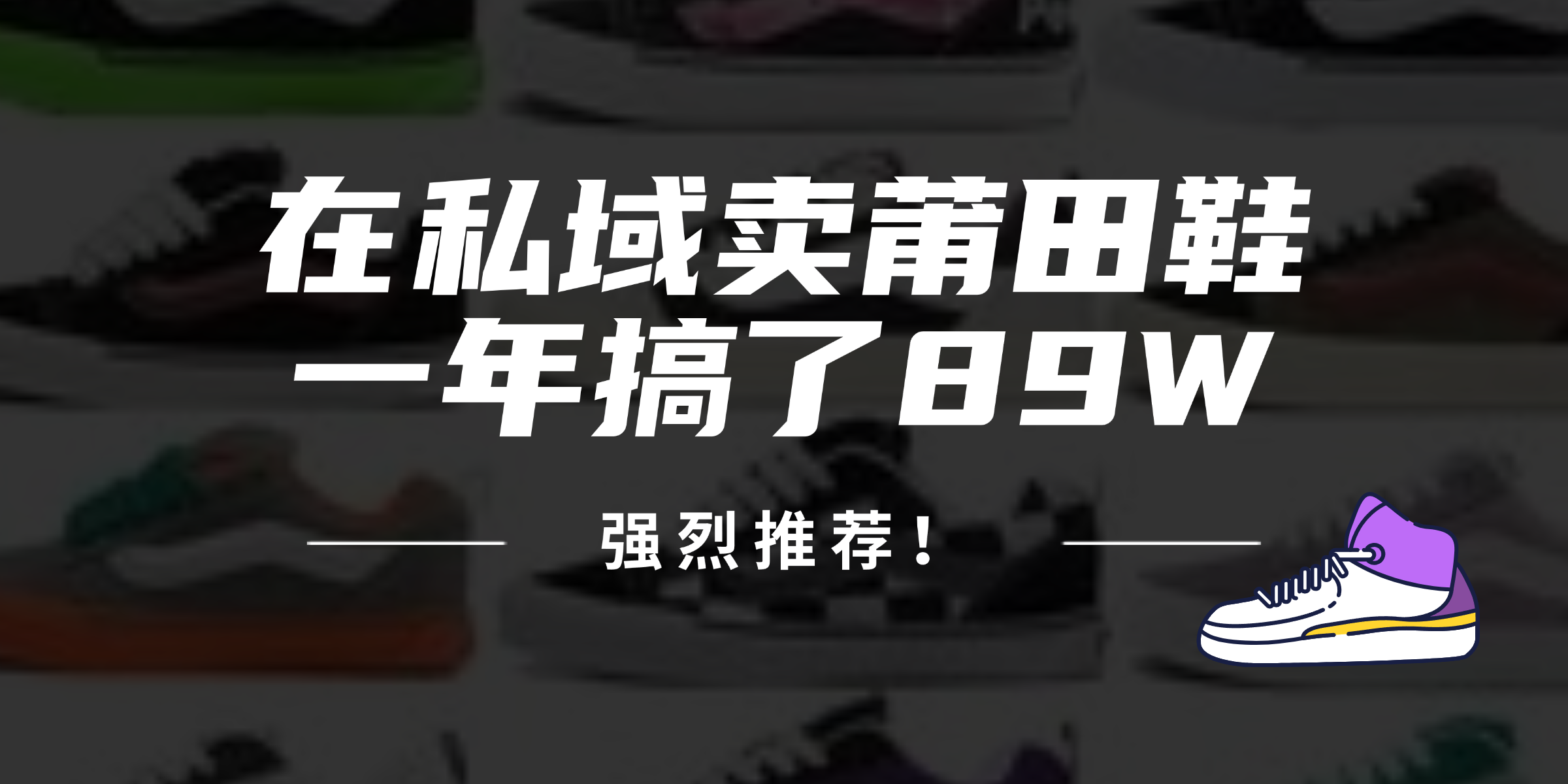 （12370期）24年在私域卖莆田鞋，一年搞了89W，强烈推荐！-AI学习资源网