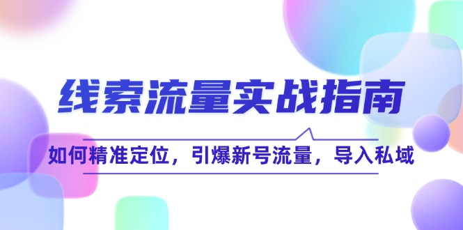 （12382期）线 索 流 量-实战指南：如何精准定位，引爆新号流量，导入私域-AI学习资源网