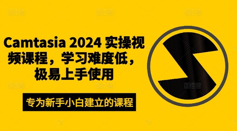 Camtasia 2024 实操视频课程，学习难度低，极易上手使用-AI学习资源网