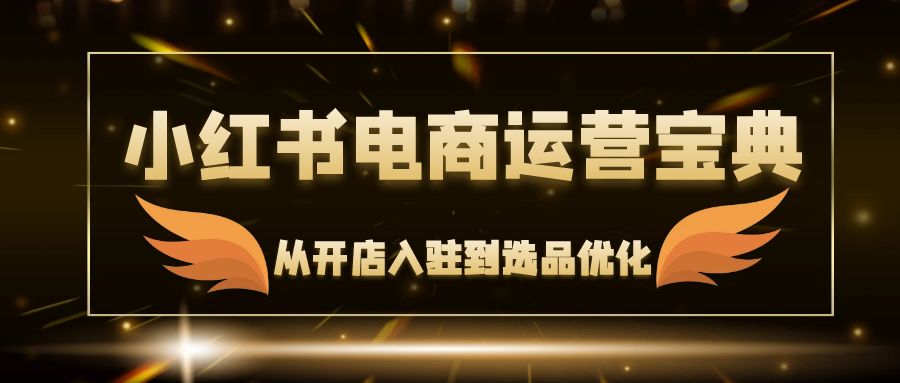 （12497期）小红书电商运营宝典：从开店入驻到选品优化，一站式解决你的电商难题-AI学习资源网