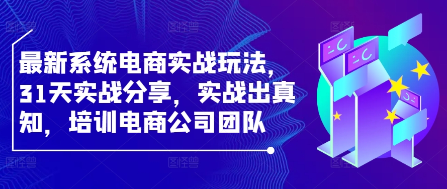 最新系统电商实战玩法，31天实战分享，实战出真知，培训电商公司团队-AI学习资源网