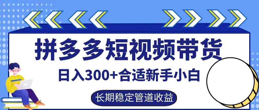 拼多多短视频带货日入300+，实操账户展示看就能学会-AI学习资源网