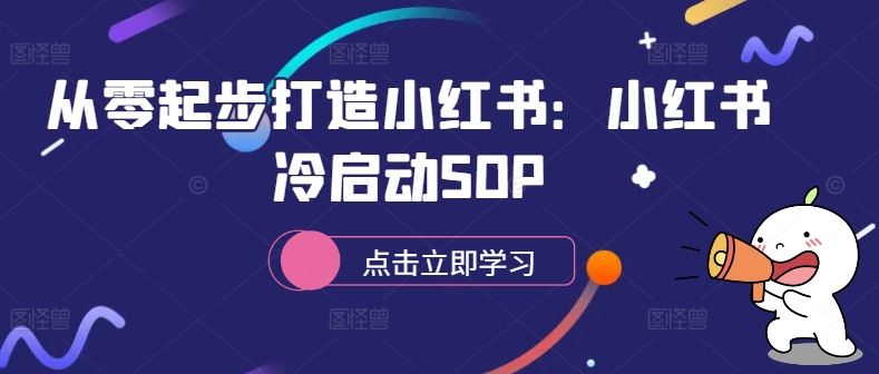 从零起步打造小红书：小红书冷启动SOP-AI学习资源网