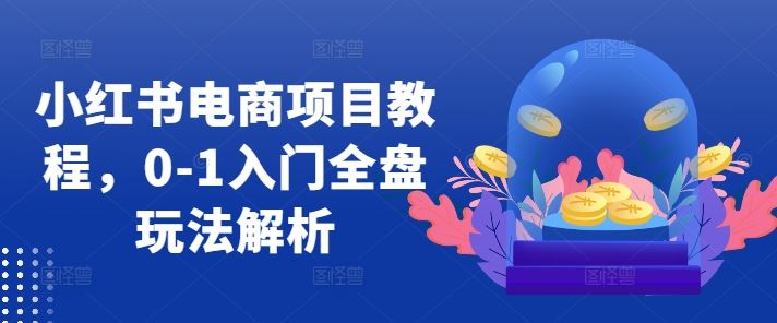 小红书电商项目教程，0-1入门全盘玩法解析-AI学习资源网