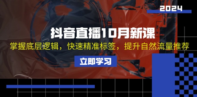 （13024期）抖音直播10月新课：掌握底层逻辑，快速精准标签，提升自然流量推荐-AI学习资源网