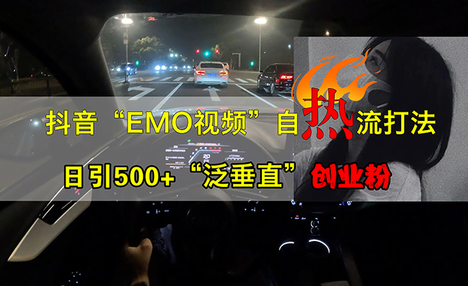 （13029期）抖音EMO视频自热打法，日引500+“泛垂直”创业粉-AI学习资源网