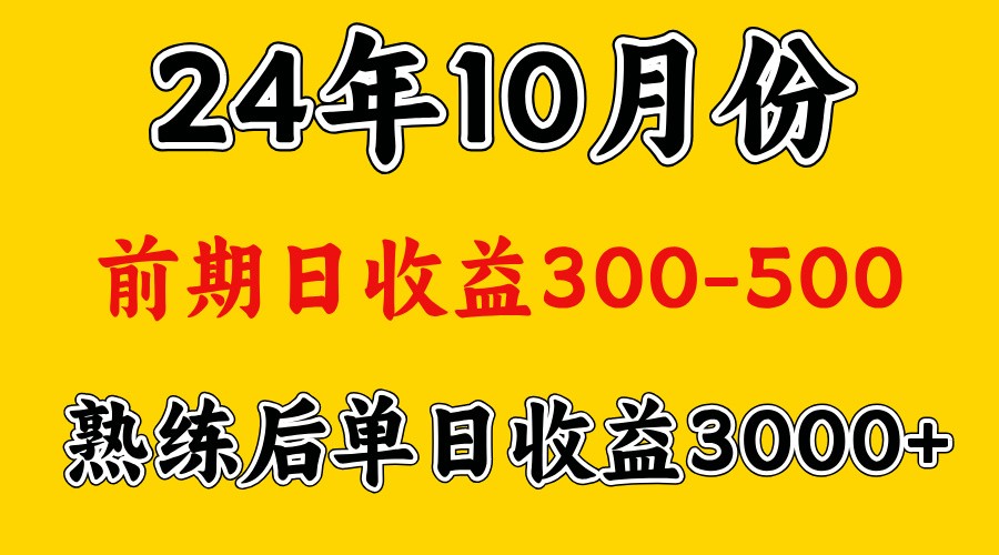 高手是怎么赚钱的.前期日收益500+熟练后日收益3000左右-AI学习资源网