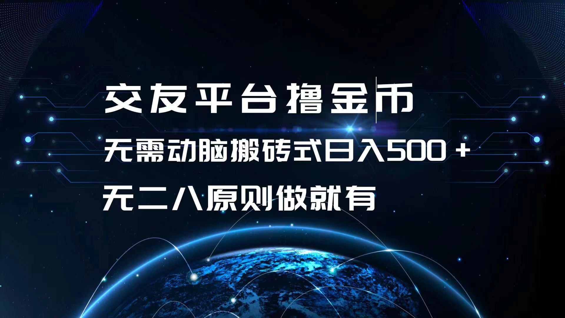 （13091期）交友平台撸金币，无需动脑搬砖式日入500+，无二八原则做就有，可批量矩…-AI学习资源网