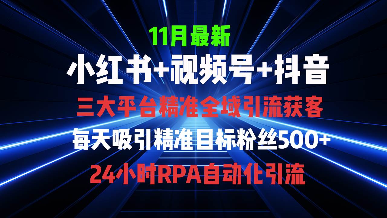 （13259期）全域多平台引流私域打法，小红书，视频号，抖音全自动获客，截流自…-AI学习资源网