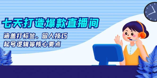 （13382期）七天打造爆款直播间：涵盖打标签、留人技巧、起号逻辑等核心要点-AI学习资源网