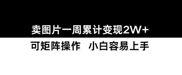 小红书【卖图片】一周累计变现2W+小白易上手-AI学习资源网