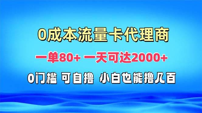 （13391期）免费流量卡代理一单80+ 一天可达2000+-AI学习资源网