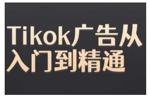 Tiktok Ads实操教程，Tiktok广告从入门到精通-AI学习资源网