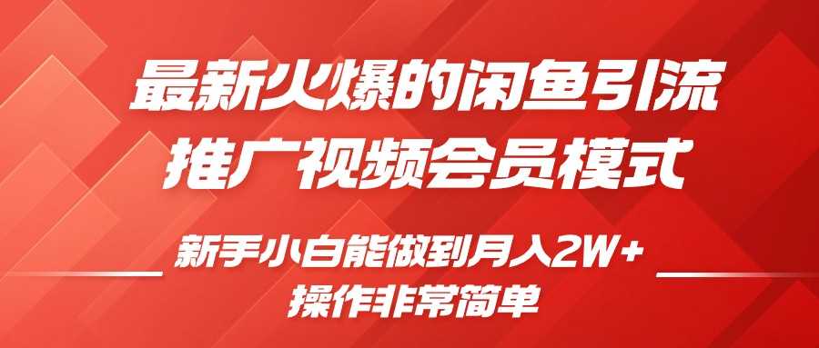 闲鱼引流推广影视会员，0成本就可以操作，新手小白月入过W+【揭秘】-AI学习资源网