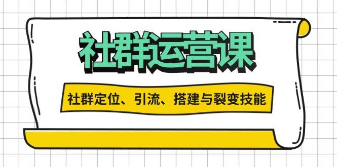 （13479期）社群运营打卡计划：解锁社群定位、引流、搭建与裂变技能-AI学习资源网