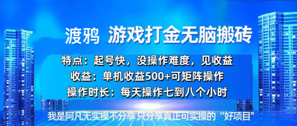 （13501期）韩国知名游戏打金无脑搬砖单机收益500+-AI学习资源网