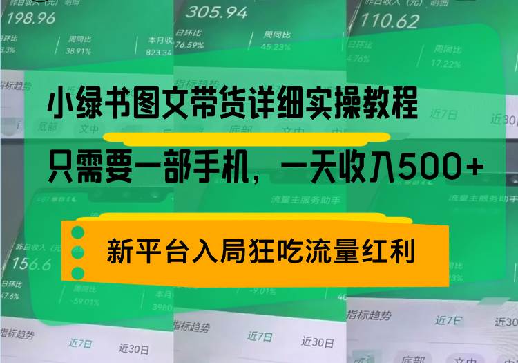 （13509期）小绿书图文带货详细实操教程，只需要一部手机，一天收入500+，轻松变现-AI学习资源网