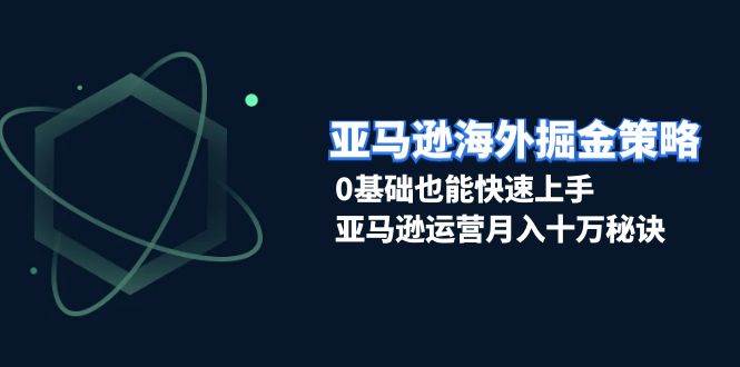 （13644期）亚马逊海外掘金策略，0基础也能快速上手，亚马逊运营月入十万秘诀-AI学习资源网