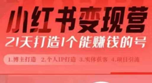 小红书博主课，21天从0到1打造1个能赚钱的红薯号，适用于新手小白-AI学习资源网