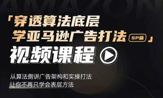 穿透算法底层，学亚马逊广告打法SP篇，从算法侧讲广告架构和实操打法，让你不再只学会表层方法-AI学习资源网