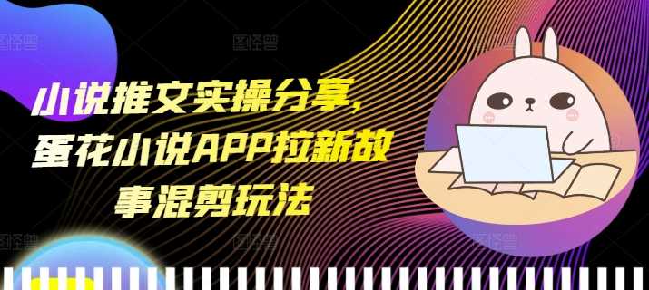 小说推文实操分享，蛋花小说APP拉新故事混剪玩法-AI学习资源网