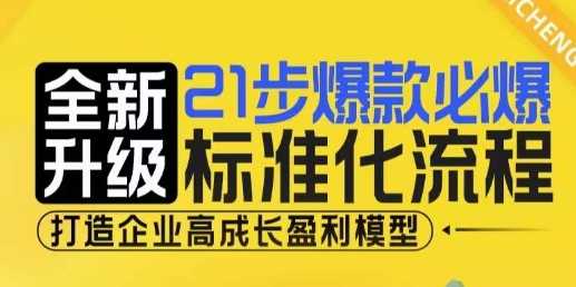 21步爆款必爆标准化流程，全新升级，打造企业高成长盈利模型-AI学习资源网