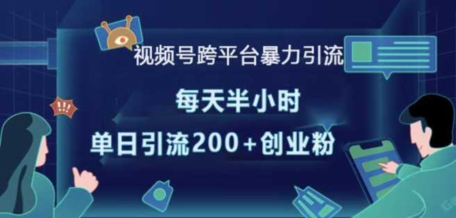 视频号跨平台暴力引流，每天半小时，单日引流200+精准创业粉-AI学习资源网