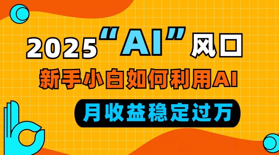 （13821期）2025“ AI ”风口，新手小白如何利用ai，每月收益稳定过万-AI学习资源网