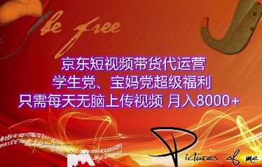 京东短视频带货代运营，学生党、宝妈党超级福利，只需每天无脑上传视频，月入8000+【仅揭秘】-AI学习资源网