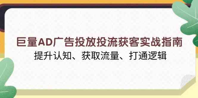 巨量AD广告投放投流获客实战指南，提升认知、获取流量、打通逻辑-AI学习资源网