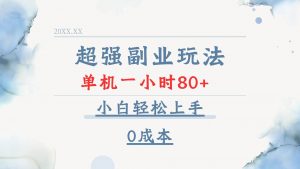 (13907期)超强副业玩法,单机一小时80+,小白轻松上手,0成本-AI学习资源网