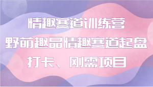 情趣赛道训练营 野萌趣品情趣赛道起盘打卡、刚需项目-AI学习资源网
