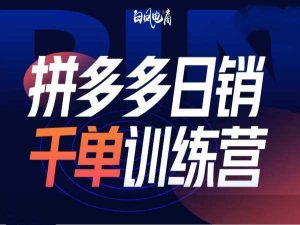 拼多多日销千单训练营第32期,2025开年变化和最新玩法-AI学习资源网